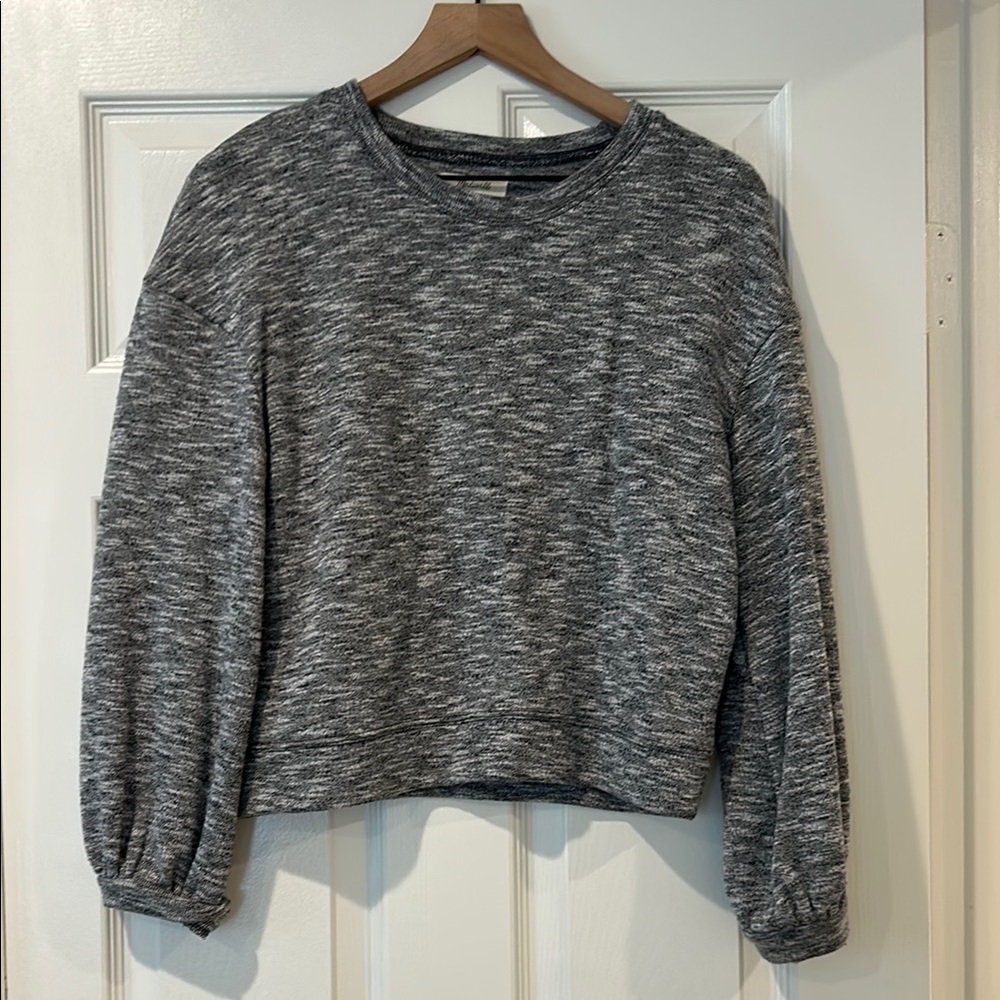 Madewell Black and White Knit Top
